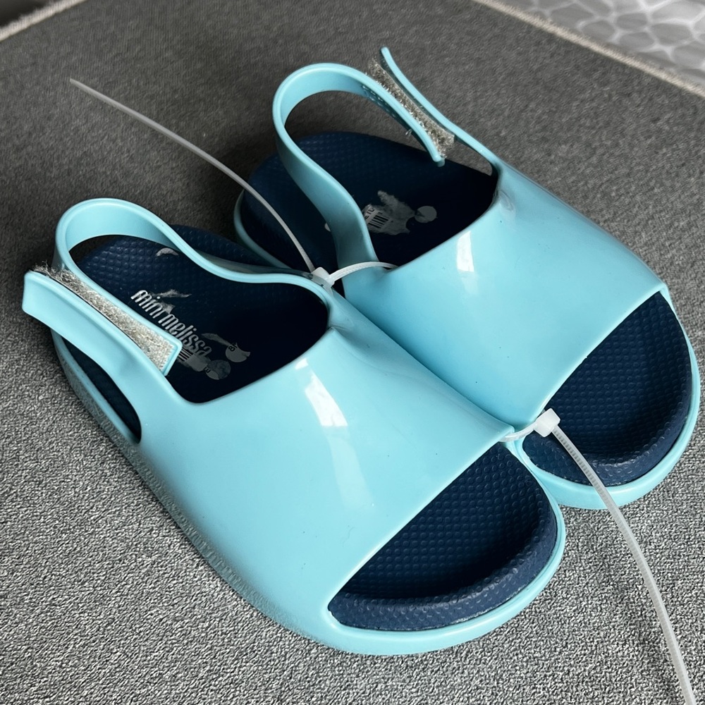 Mini mellisa blue sandals size 8 toddler